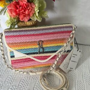 NWT Steve Madden rainbow snap crossbody